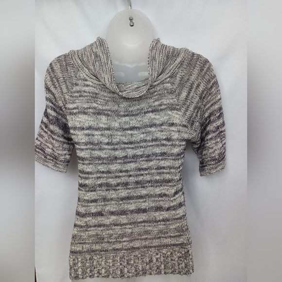 MAURICES Western Knit Fall Cozy Purple White Cowl Neck Sweater (#397) - Picture 8 of 10